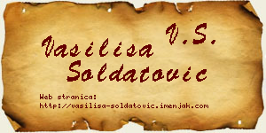 Vasilisa Soldatović vizit kartica